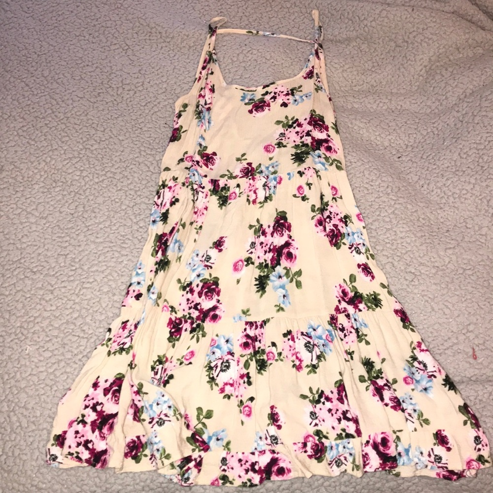 Boutique Cream Flowered Sundress.